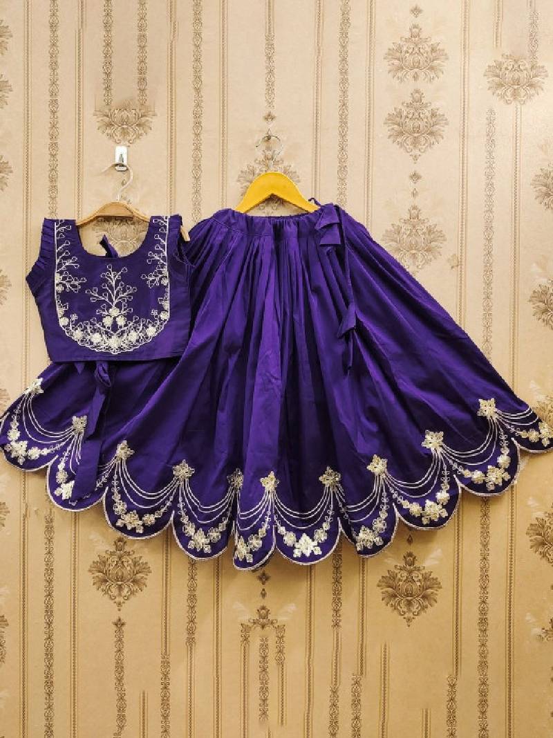 Tie and dye krishna dyed silk lehenga choli