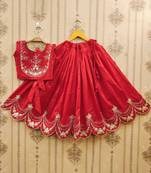 Tie and dye krishna dyed silk lehenga choli