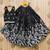 Girls black embroidered ready to wear lehenga & choli