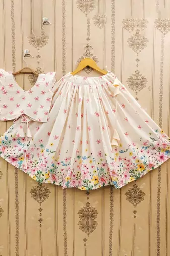 Girls printed ready to wear lehenga with blouse