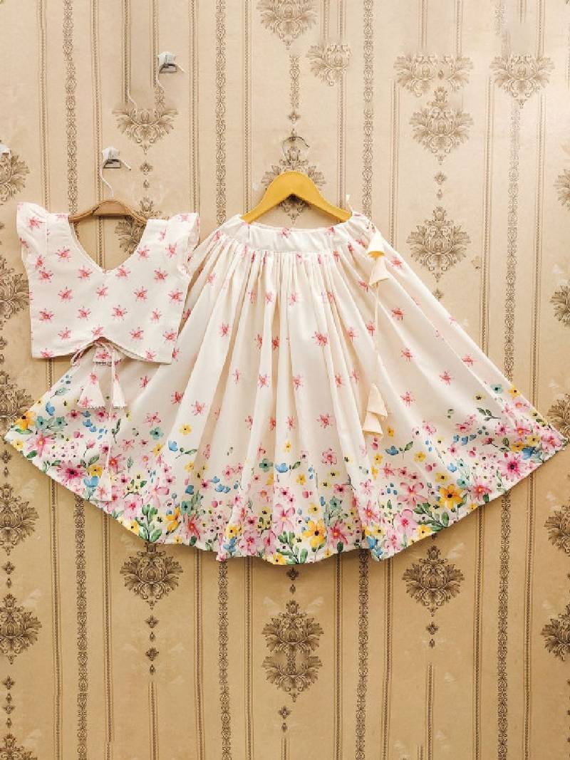 Girls printed ready to wear lehenga with blouse