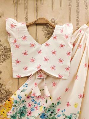Girls printed ready to wear lehenga with blouse 3