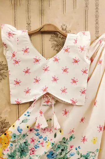 Girls printed ready to wear lehenga with blouse