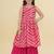 Girls ethnic motifs printed empire gotta patti kurta with sharara