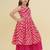 Girls ethnic motifs printed empire gotta patti kurta with sharara