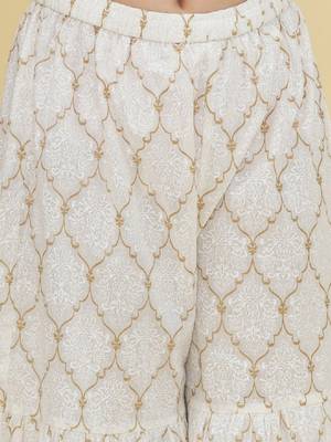 Girls ethnic motifs empire gotta patti kurta with sharara 3