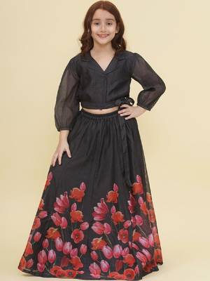 Girls printed ready to wear lehenga & 1