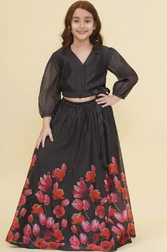 Girls printed ready to wear lehenga &