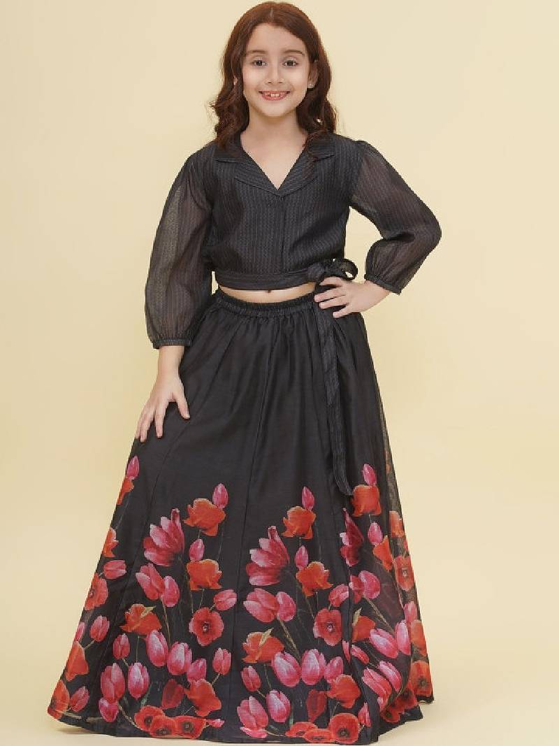 Girls printed ready to wear lehenga &
