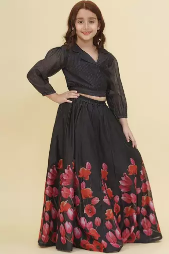 Girls printed ready to wear lehenga &