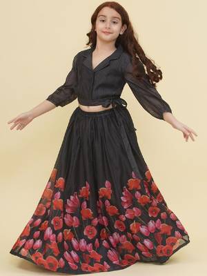 Girls printed ready to wear lehenga & 4