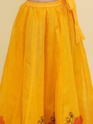 Girls embroidered ready to wear lehenga & 3