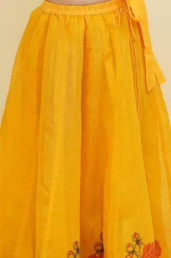 Girls embroidered ready to wear lehenga &