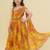 Girls floral embroidered net gown