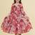 Girls v-neck floral print maxi dress