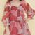 Girls v-neck floral print maxi dress