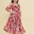 Girls v-neck floral print maxi dress
