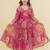 Girls floral print puff sleeve fit & flare maxi dress