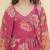Girls floral print puff sleeve fit & flare maxi dress