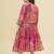 Girls floral print puff sleeve fit & flare maxi dress
