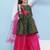 Girls ethnic motifs empire gotta patti kurta with palazzos & with dupatta