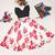Girls white floral printed ready to wear lehenga & choli