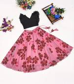 Tie and dye printed lehenga choli