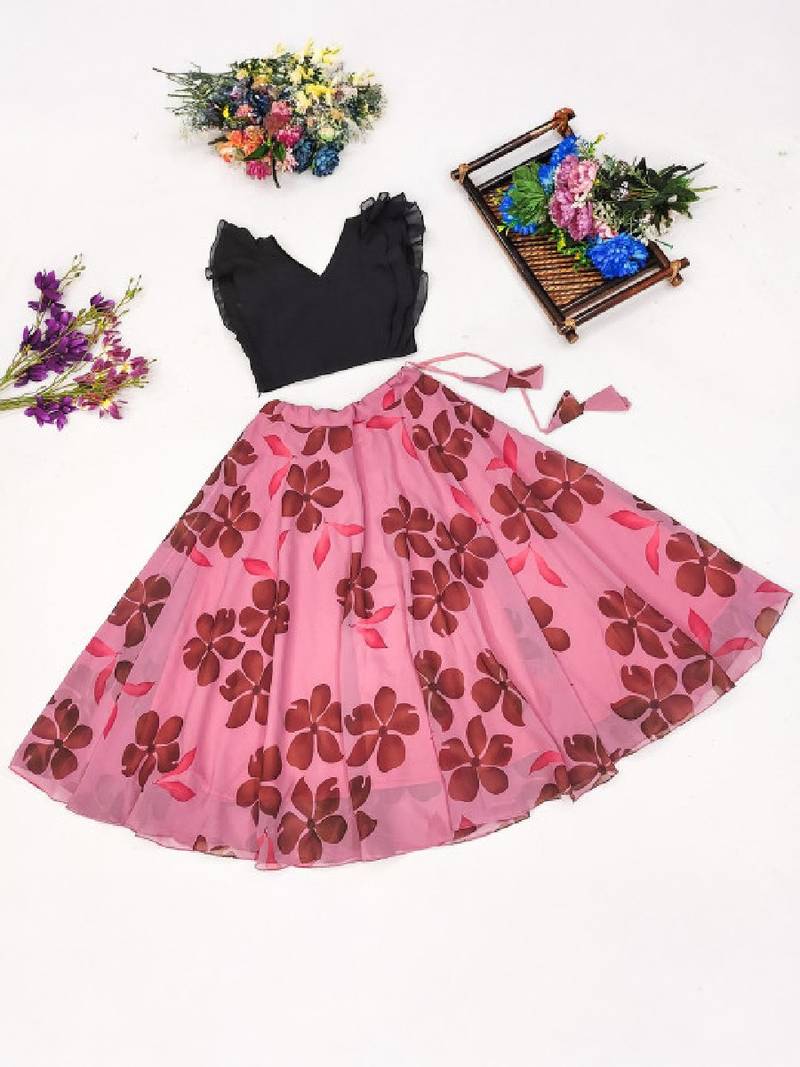 Tie and dye printed lehenga choli