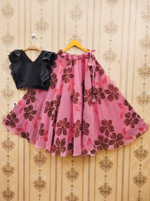 Tie and dye printed lehenga choli 2