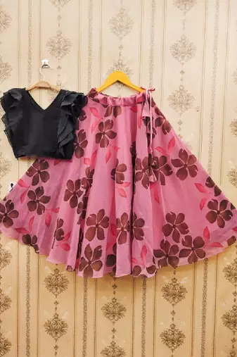 Tie and dye printed lehenga choli