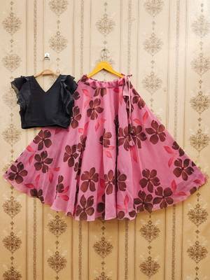 Tie and dye printed lehenga choli 3