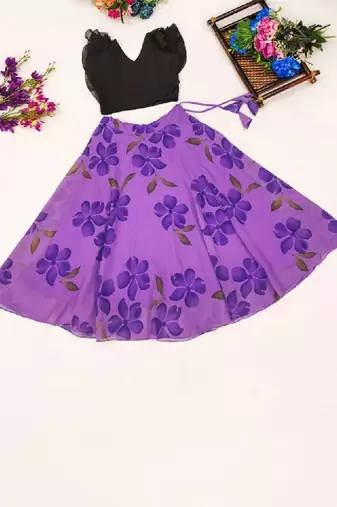 Tie and dye printed lehenga choli