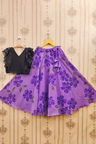 Tie and dye printed lehenga choli