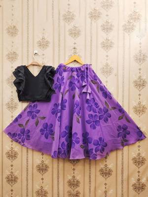 Tie and dye printed lehenga choli 3