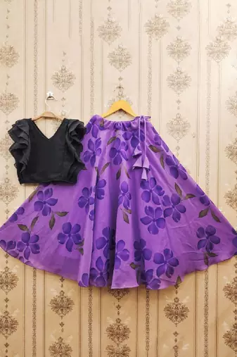 Tie and dye printed lehenga choli