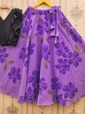 Tie and dye printed lehenga choli 4