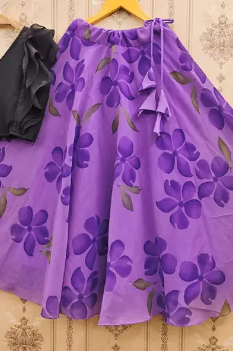 Tie and dye printed lehenga choli