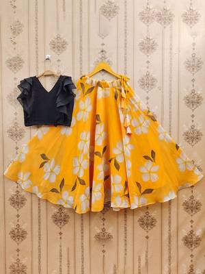 Tie and dye printed lehenga choli 2