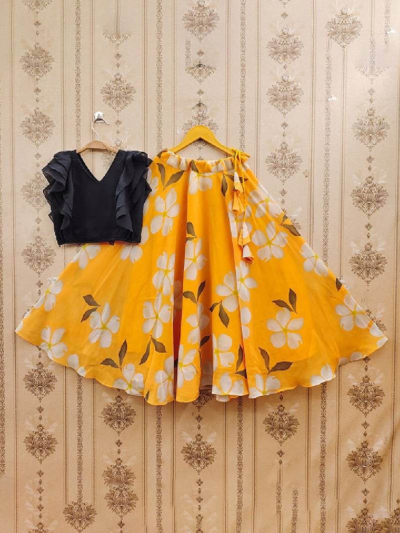 Tie and dye printed lehenga choli