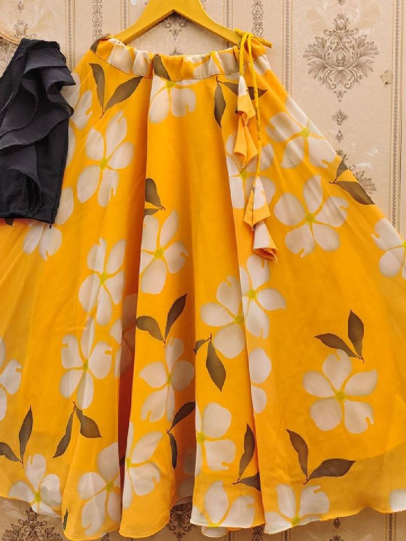 Tie and dye printed lehenga choli