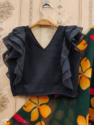 Girls green tie and dye ready to wear lehenga & choli 4