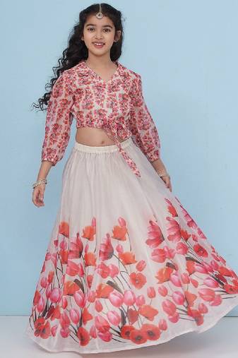 Girls printed ready to wear lehenga & blouse