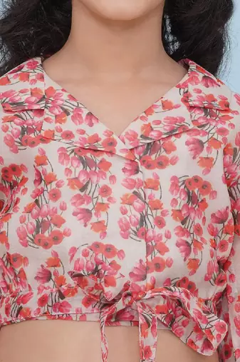 Girls printed ready to wear lehenga & blouse