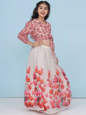 Girls printed ready to wear lehenga & blouse 3
