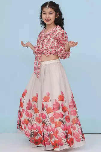 Girls printed ready to wear lehenga & blouse