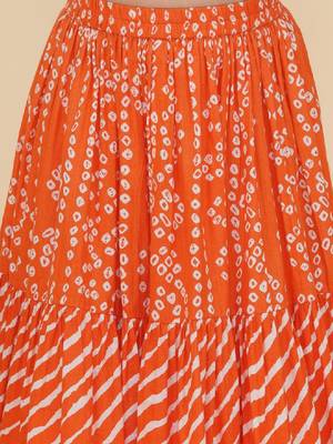 Girls embroidered patchwork ready to wear lehenga & blouse with dupatta 3