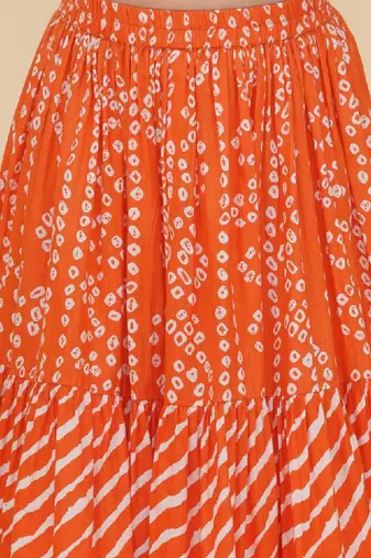 Girls embroidered patchwork ready to wear lehenga & blouse with dupatta