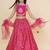 Girls embroidered foil print ready to wear lehenga & blouse with dupatta