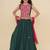 Girls embroidered thread work ready to wear lehenga & blouse with dupatta