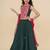 Girls embroidered thread work ready to wear lehenga & blouse with dupatta